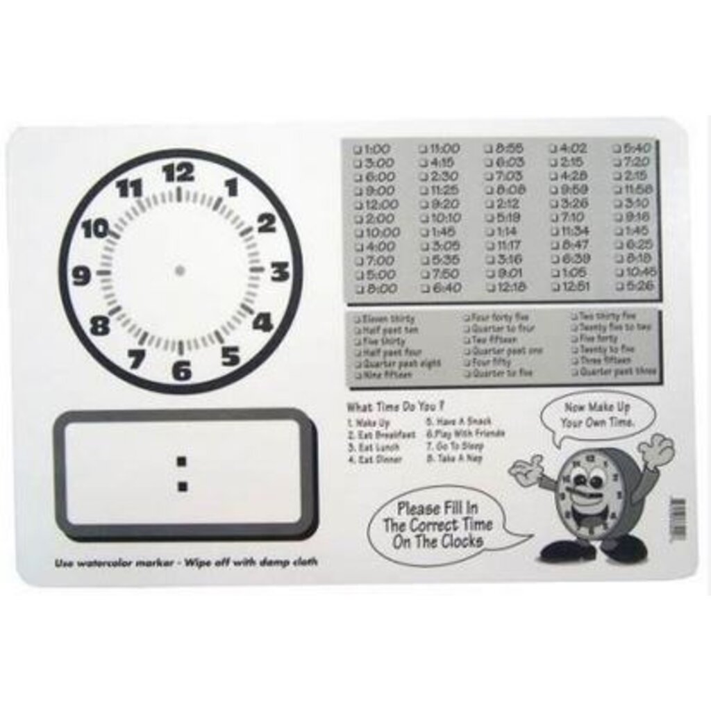 M. RUSKIN CO. LEARNING PLACEMAT