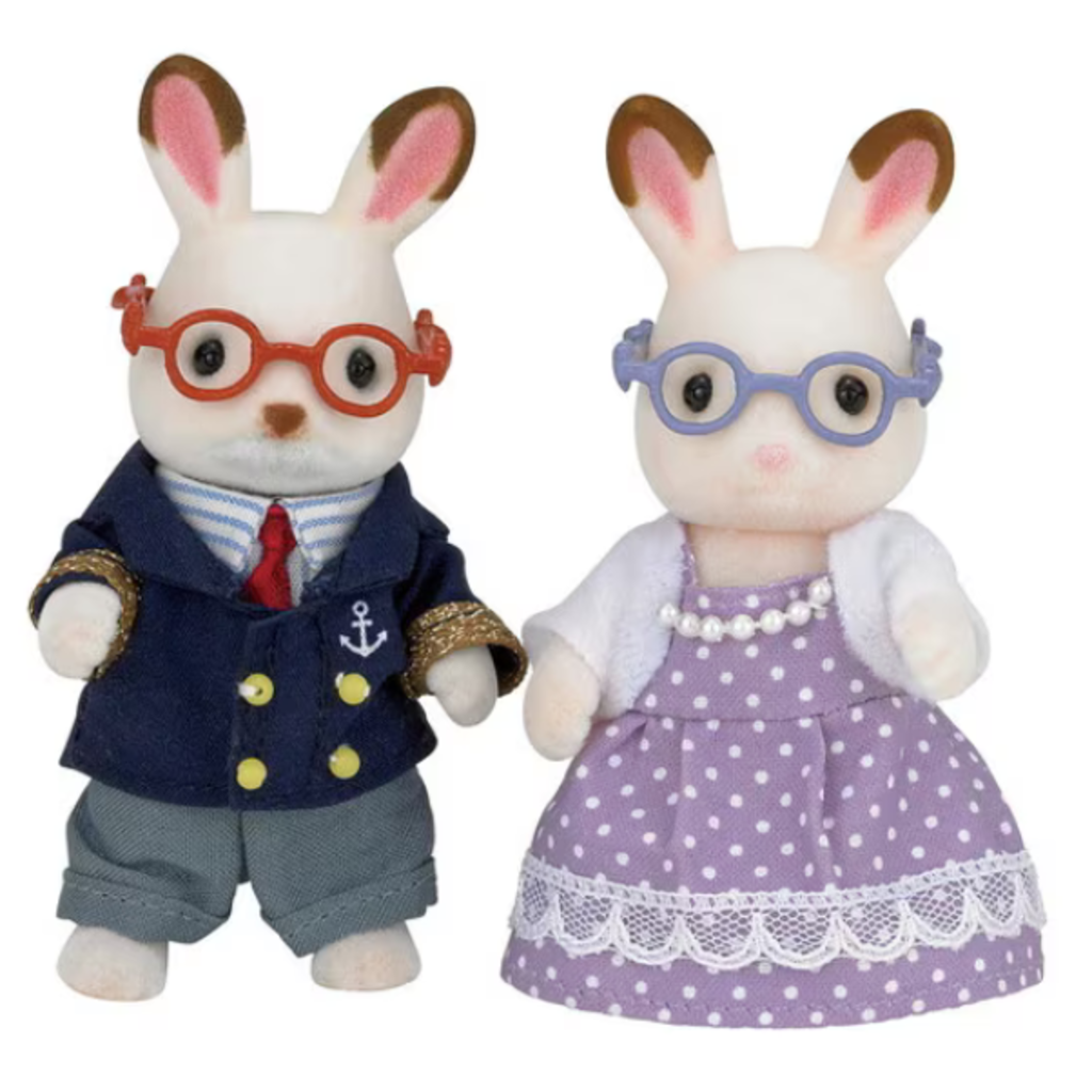 CALICO CRITTERS CHOCOLATE RABBIT GRANDPARENTS