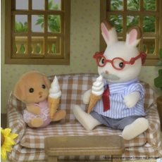 CALICO CRITTERS CHOCOLATE RABBIT GRANDPARENTS