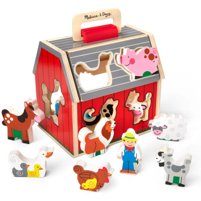 MELISSA AND DOUG TAKE ALONG SORTING BARN