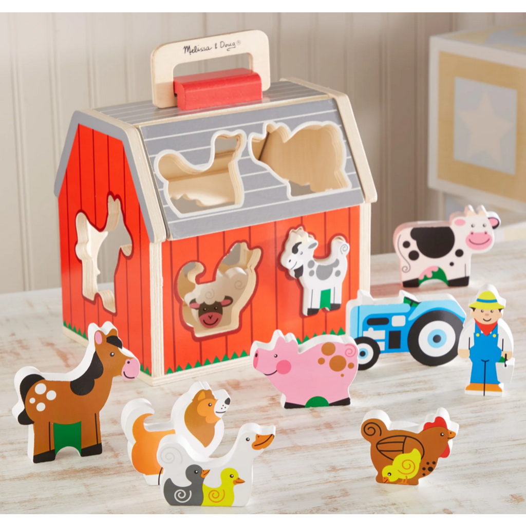 MELISSA AND DOUG TAKE ALONG SORTING BARN