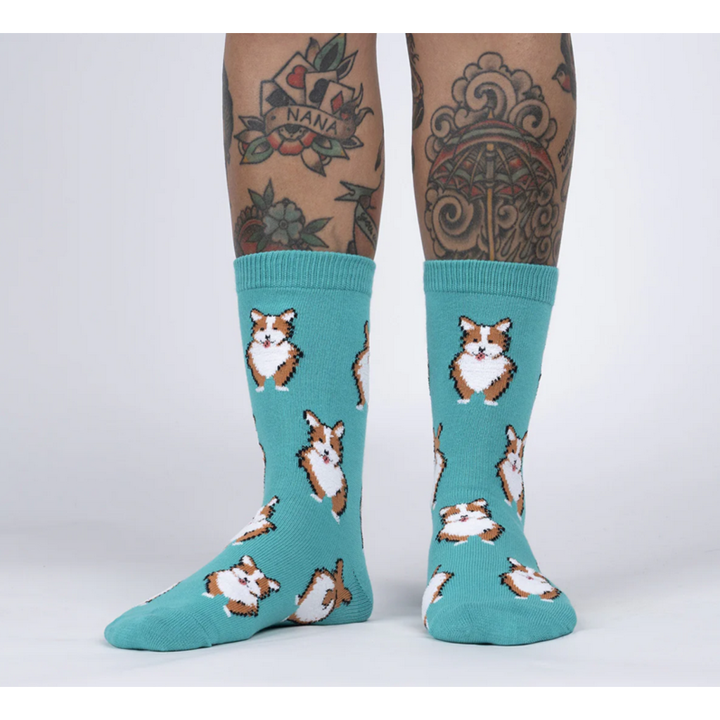 SOCK IT TO ME NOTHIN' BUTT CORGIS WOMEN CREW SOCKS