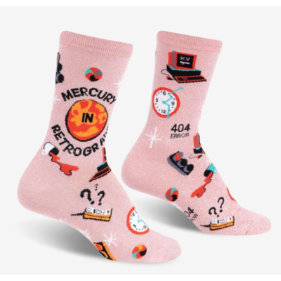 SOCK IT TO ME MERCURY IN RETROGRADE WOMEN CREW*