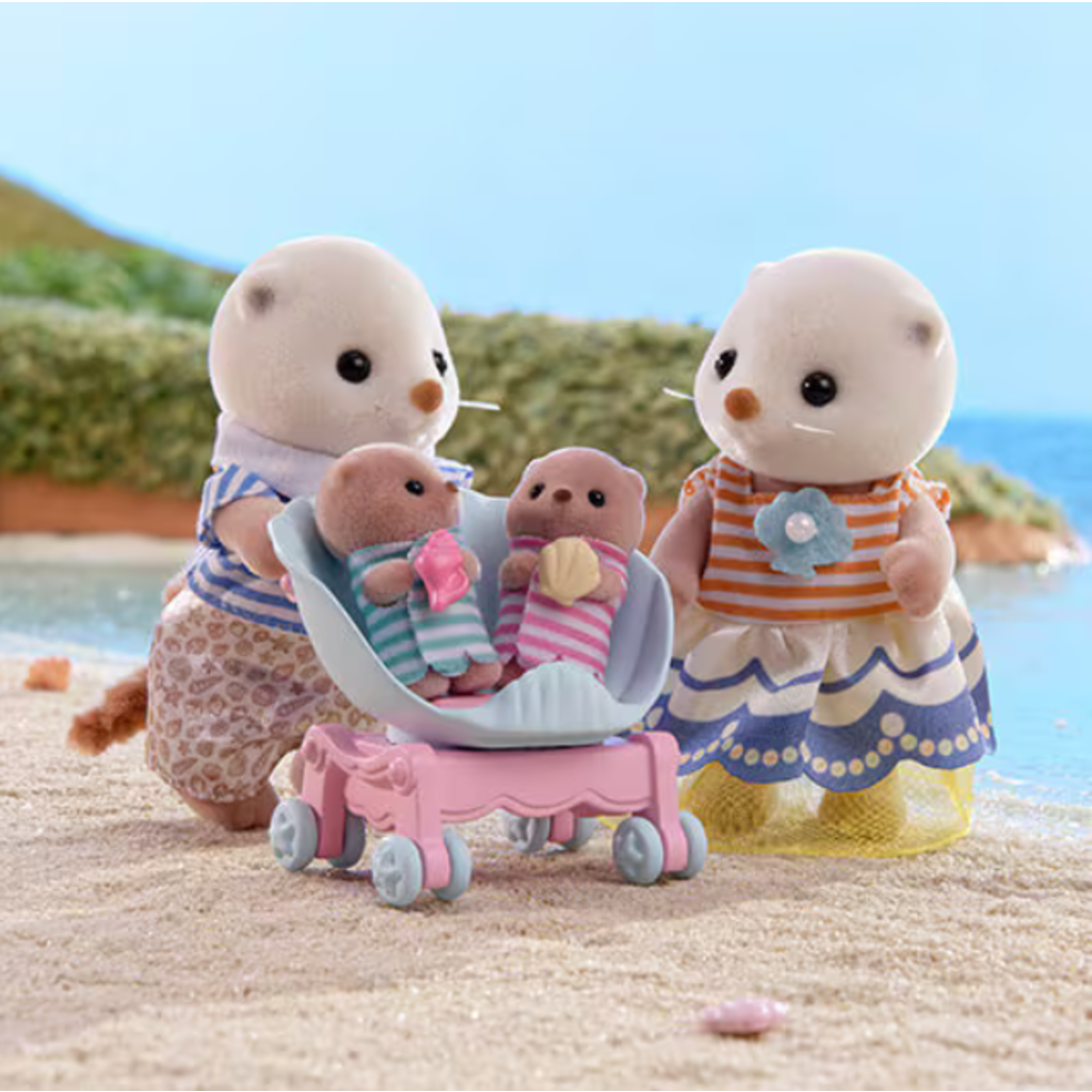 CALICO CRITTERS SEA OTTER FAMILY CALICO CRITTER