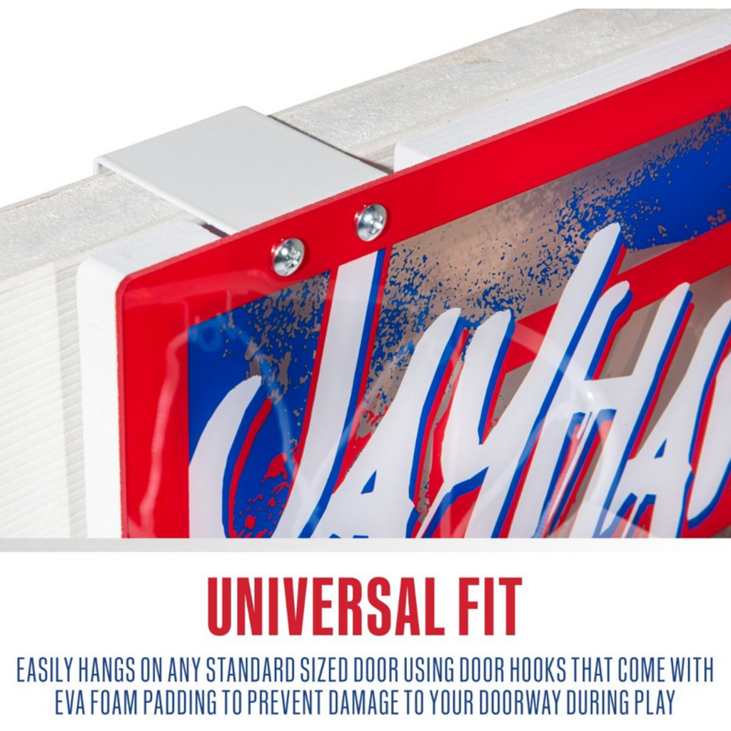 FRANKLIN JAYHAWK KIDS OVER THE DOOR MINI BASKETBALL HOOP SET