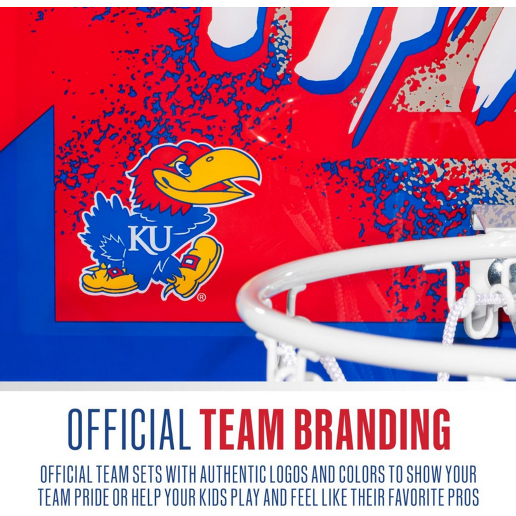 FRANKLIN JAYHAWK KIDS OVER THE DOOR MINI BASKETBALL HOOP SET