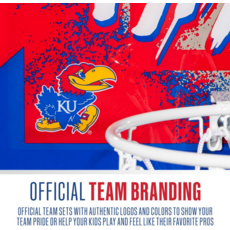 FRANKLIN JAYHAWK KIDS OVER THE DOOR MINI BASKETBALL HOOP SET