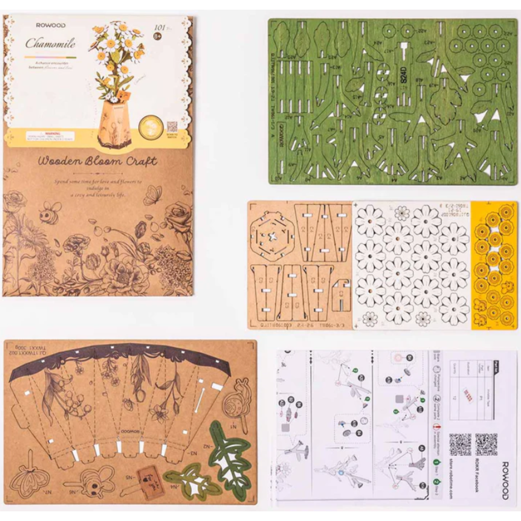 ROBOTIME 3D WOODEN FLOWER PUZZLE