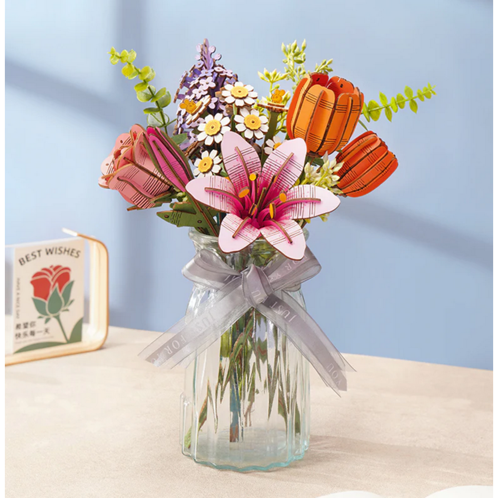 ROBOTIME 3D WOODEN FLOWER PUZZLE