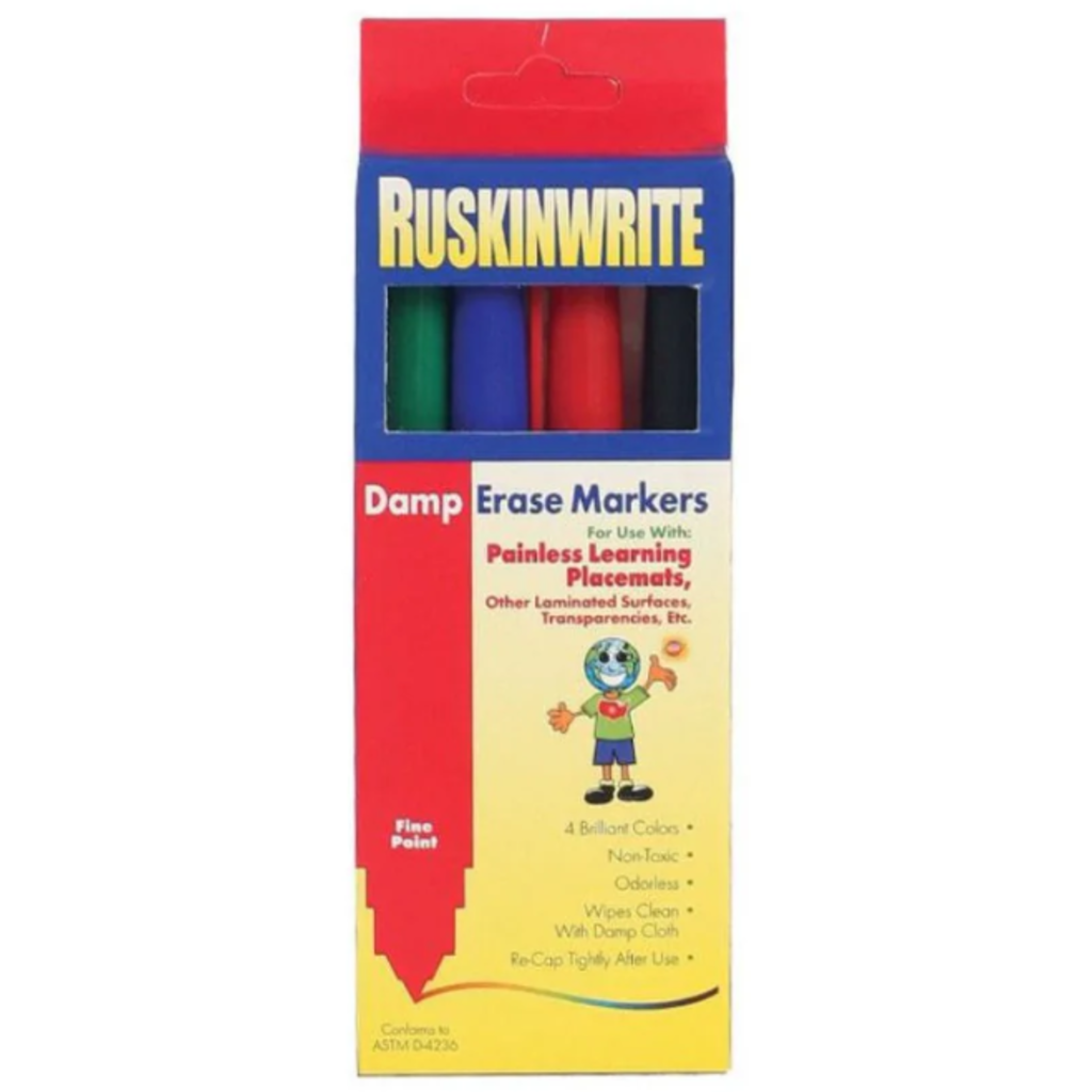 M. RUSKIN CO. DAMP ERASE MARKERS