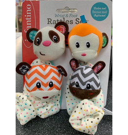 INFANTINO WRIST & FOOT RATTLES SET