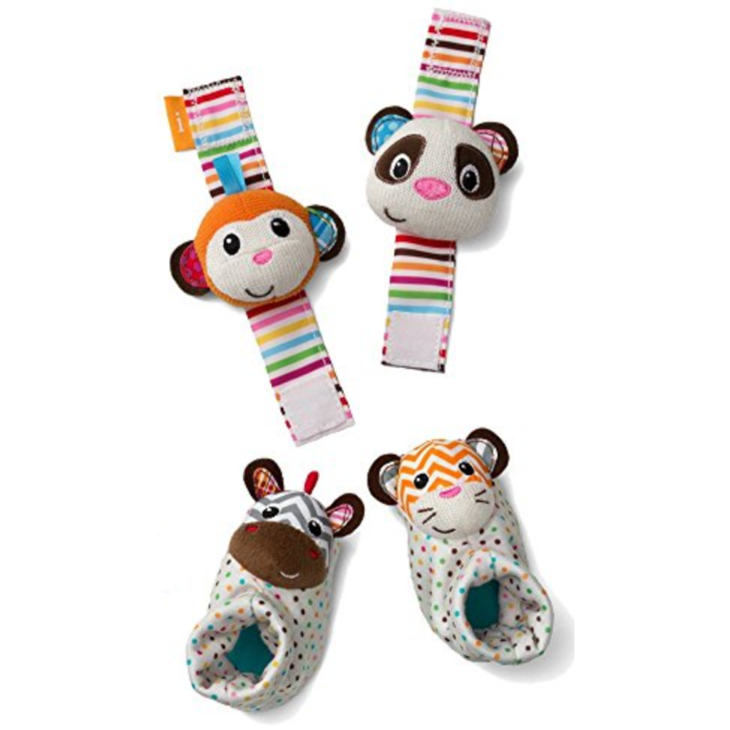 INFANTINO WRIST & FOOT RATTLES SET