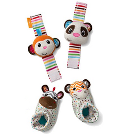 INFANTINO WRIST & FOOT RATTLES SET*