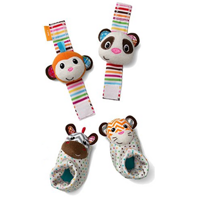 INFANTINO WRIST & FOOT RATTLES SET*