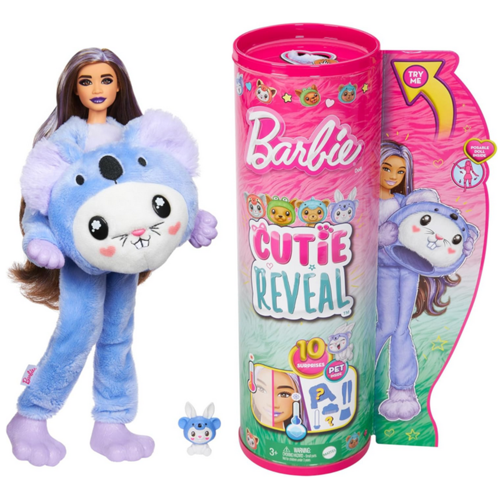 BARBIE BARBIE CUTIE REVEAL COSTUME SERIES PURPLE BUNNY/KOALA*