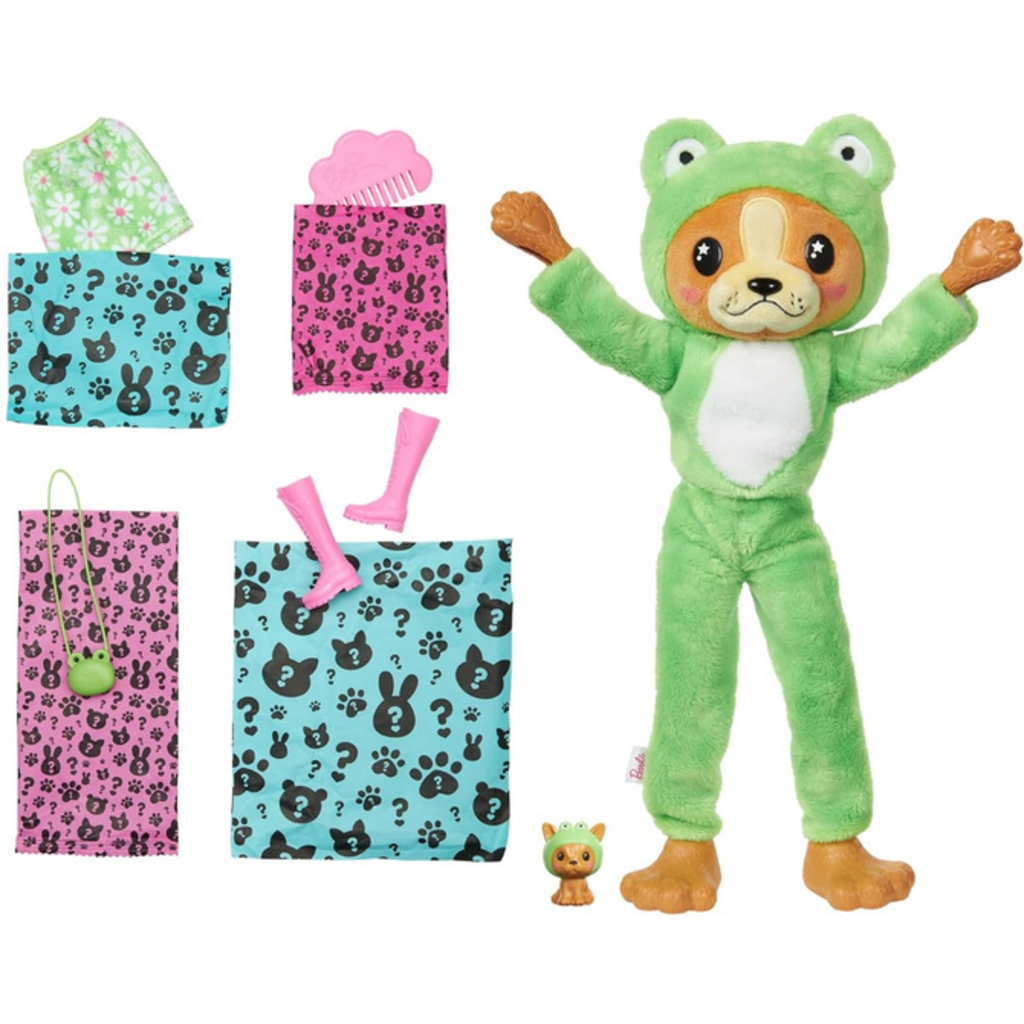 BARBIE BARBIE CUTIE REVEAL COSTUME SERIES GREEN PUPPY/FROG*