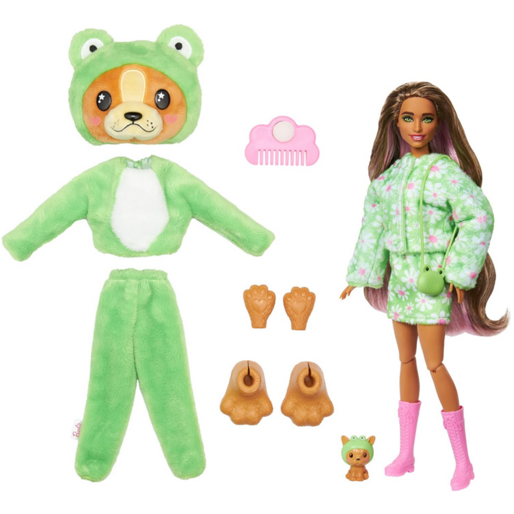 BARBIE BARBIE CUTIE REVEAL COSTUME SERIES GREEN PUPPY/FROG*