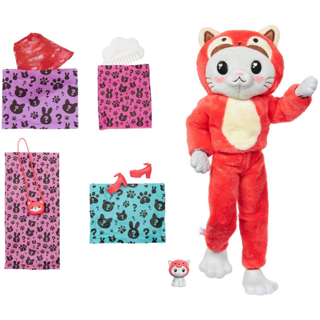 BARBIE BARBIE CUTIE REVEAL COSTUME SERIES RED KITTY/PANDA*
