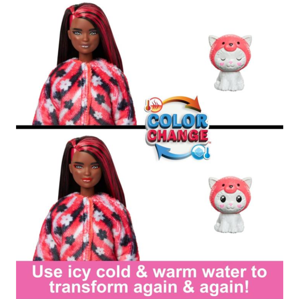 BARBIE BARBIE CUTIE REVEAL COSTUME SERIES RED KITTY/PANDA*