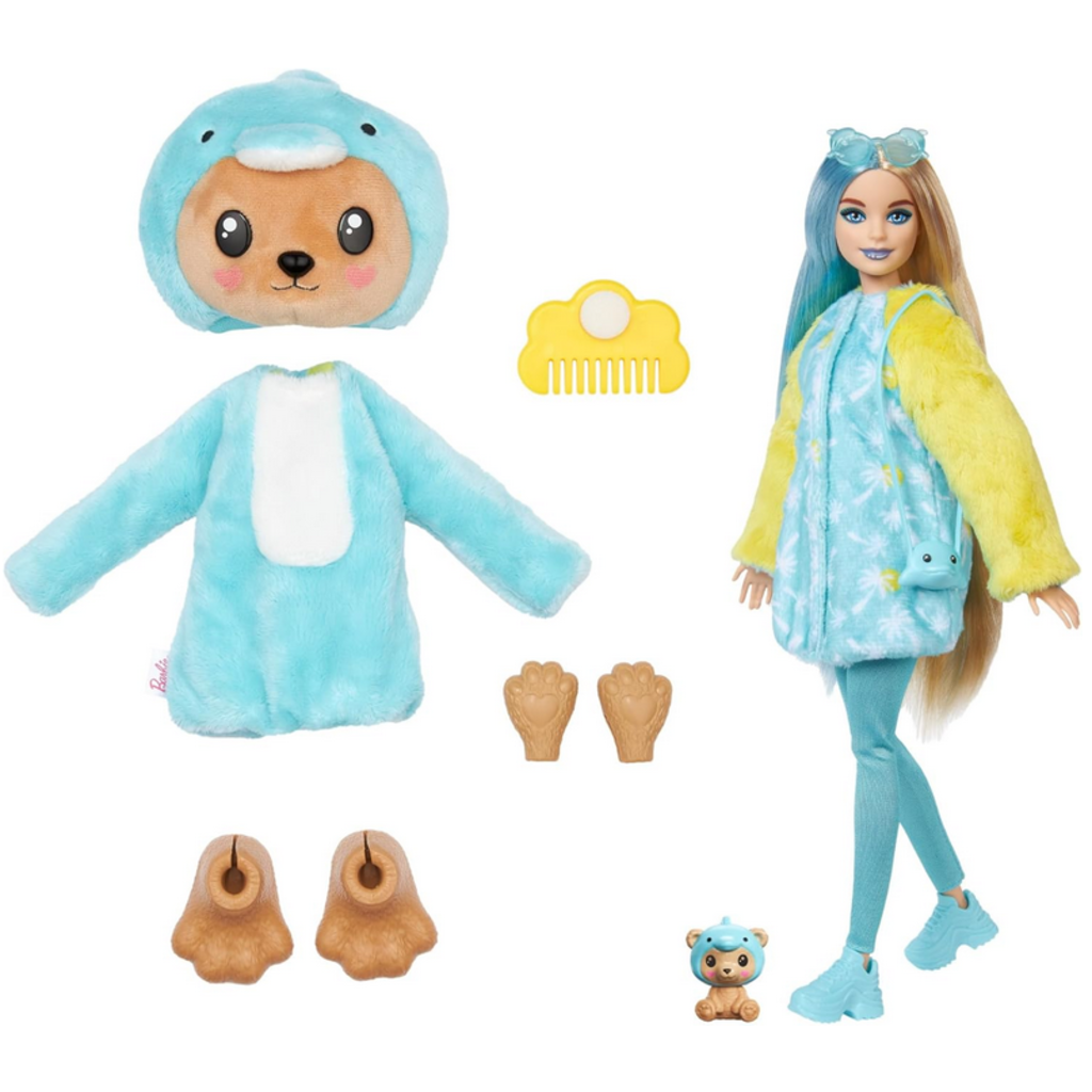 BARBIE BARBIE CUTIE REVEAL COSTUME SERIES BLUE TEDDY/DOLPHIN*