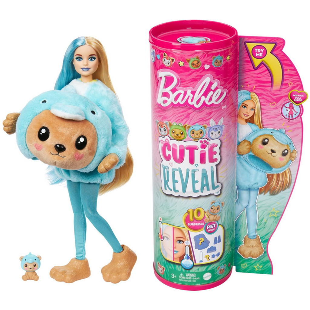 BARBIE BARBIE CUTIE REVEAL COSTUME SERIES BLUE TEDDY/DOLPHIN*