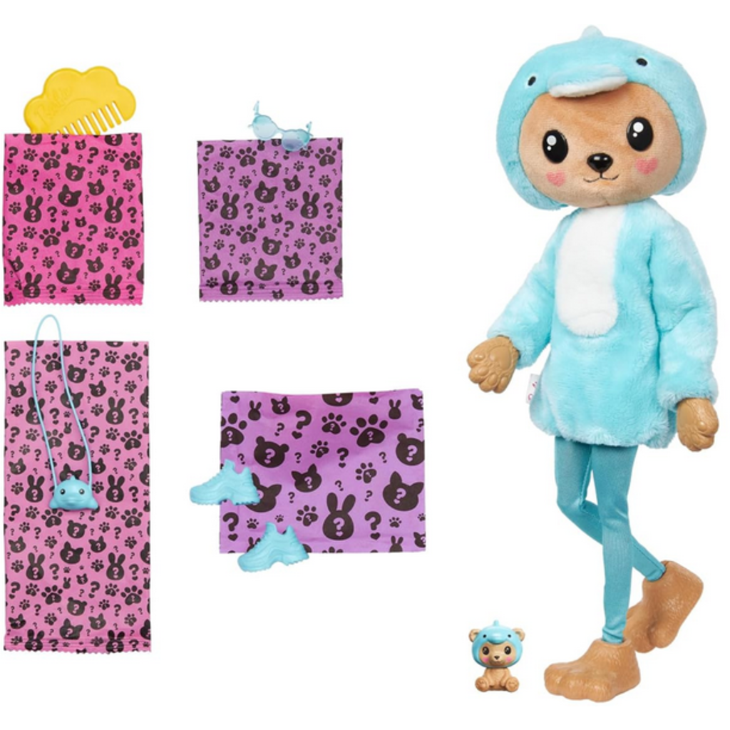 BARBIE BARBIE CUTIE REVEAL COSTUME SERIES BLUE TEDDY/DOLPHIN*