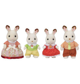 CALICO CRITTERS CHOCOLATE RABBIT FAMILY CALICO CRITTERS