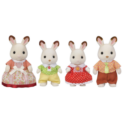 CALICO CRITTERS CHOCOLATE RABBIT FAMILY CALICO CRITTERS