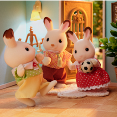 CALICO CRITTERS CHOCOLATE RABBIT FAMILY CALICO CRITTERS