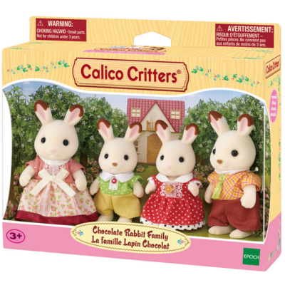 CALICO CRITTERS CHOCOLATE RABBIT FAMILY CALICO CRITTERS