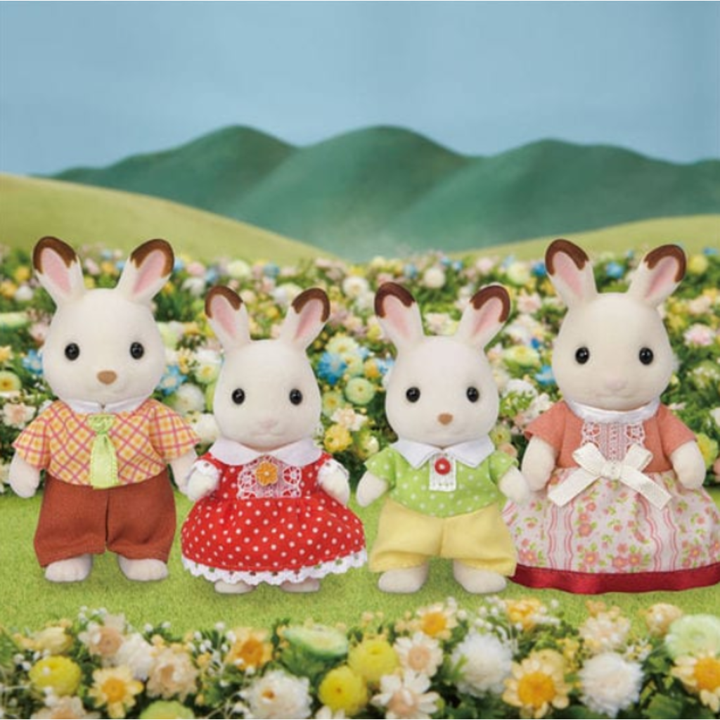 CALICO CRITTERS CHOCOLATE RABBIT FAMILY CALICO CRITTERS