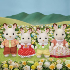 CALICO CRITTERS CHOCOLATE RABBIT FAMILY CALICO CRITTERS