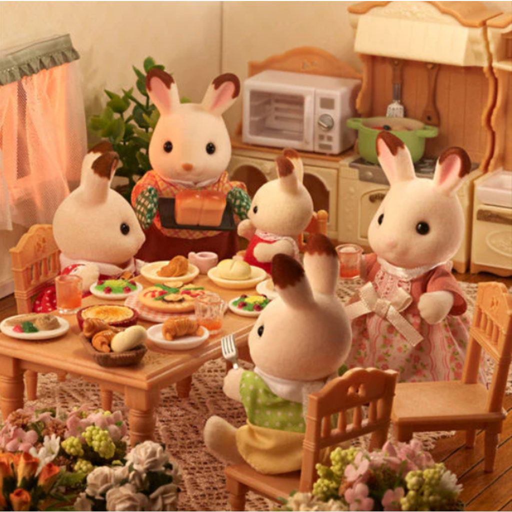 CALICO CRITTERS CHOCOLATE RABBIT FAMILY CALICO CRITTERS
