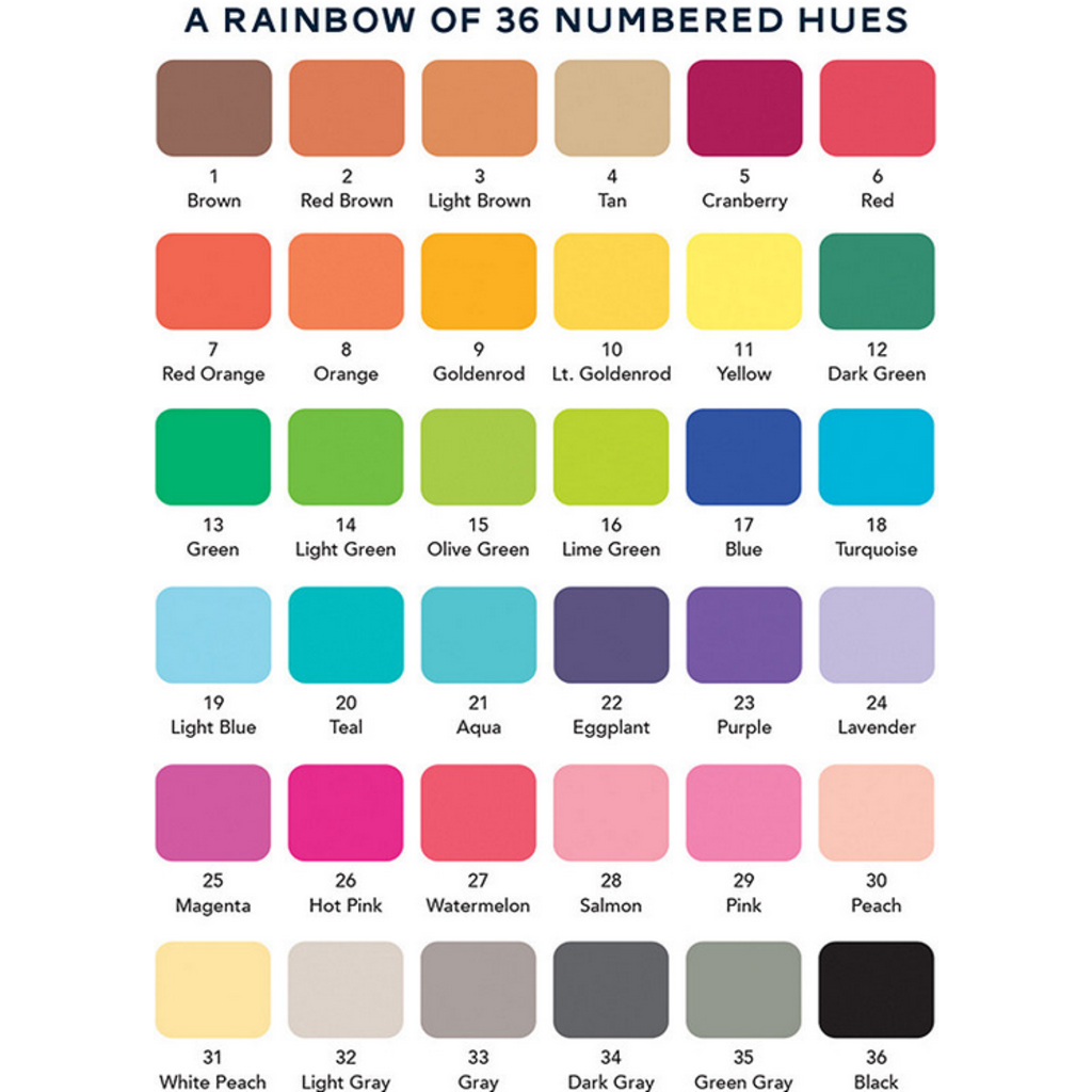 MW WHOLESALE 36 COLORED PENCIL SET