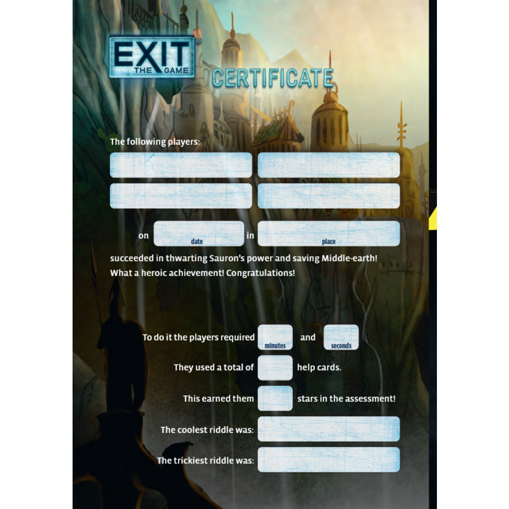 THAMES & KOSMOS EXIT: THE GAME - THE LORD OF THE RINGS - SHADOWS OVER MIDDLE-EARTH