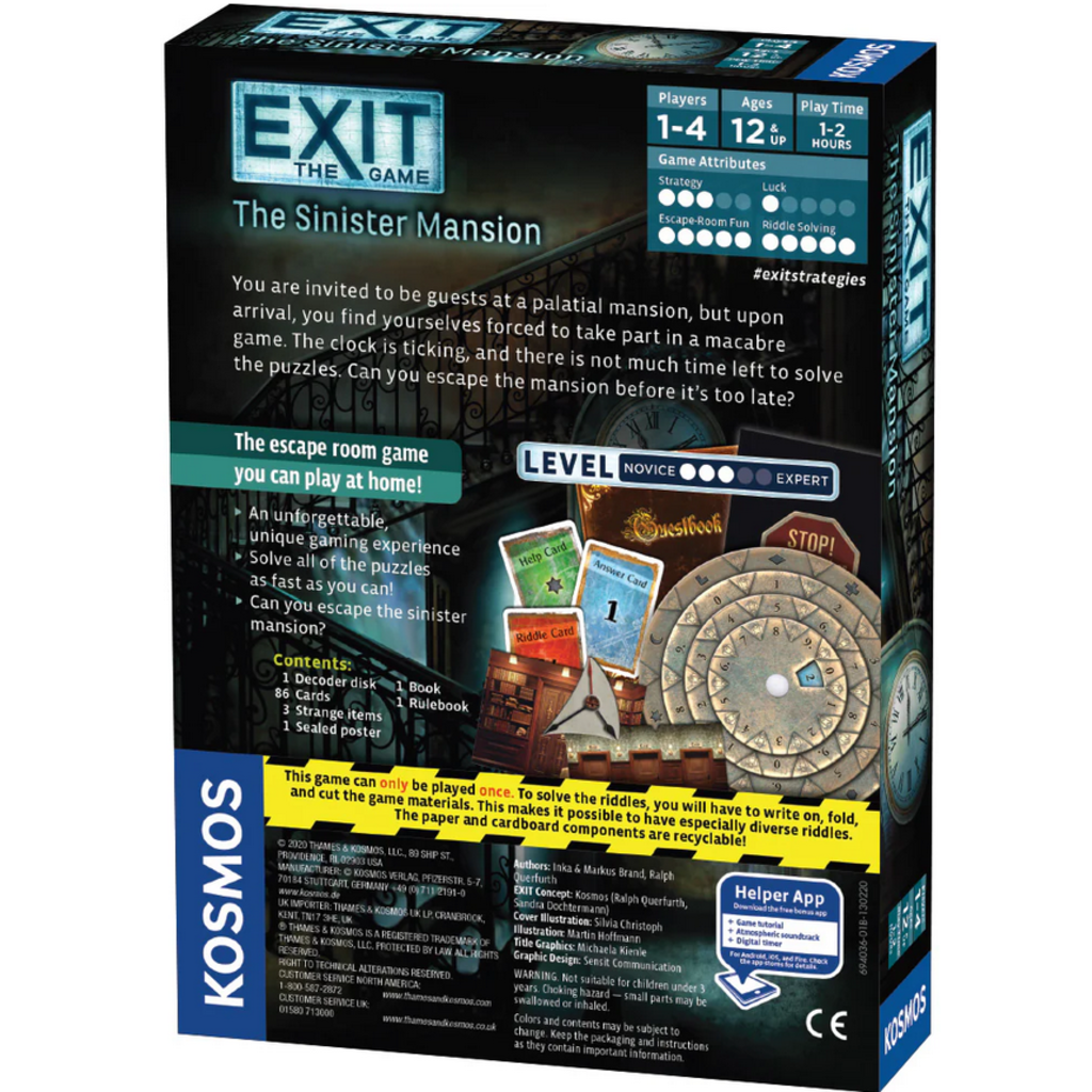 THAMES & KOSMOS EXIT: THE GAME - THE SINISTER MANSION