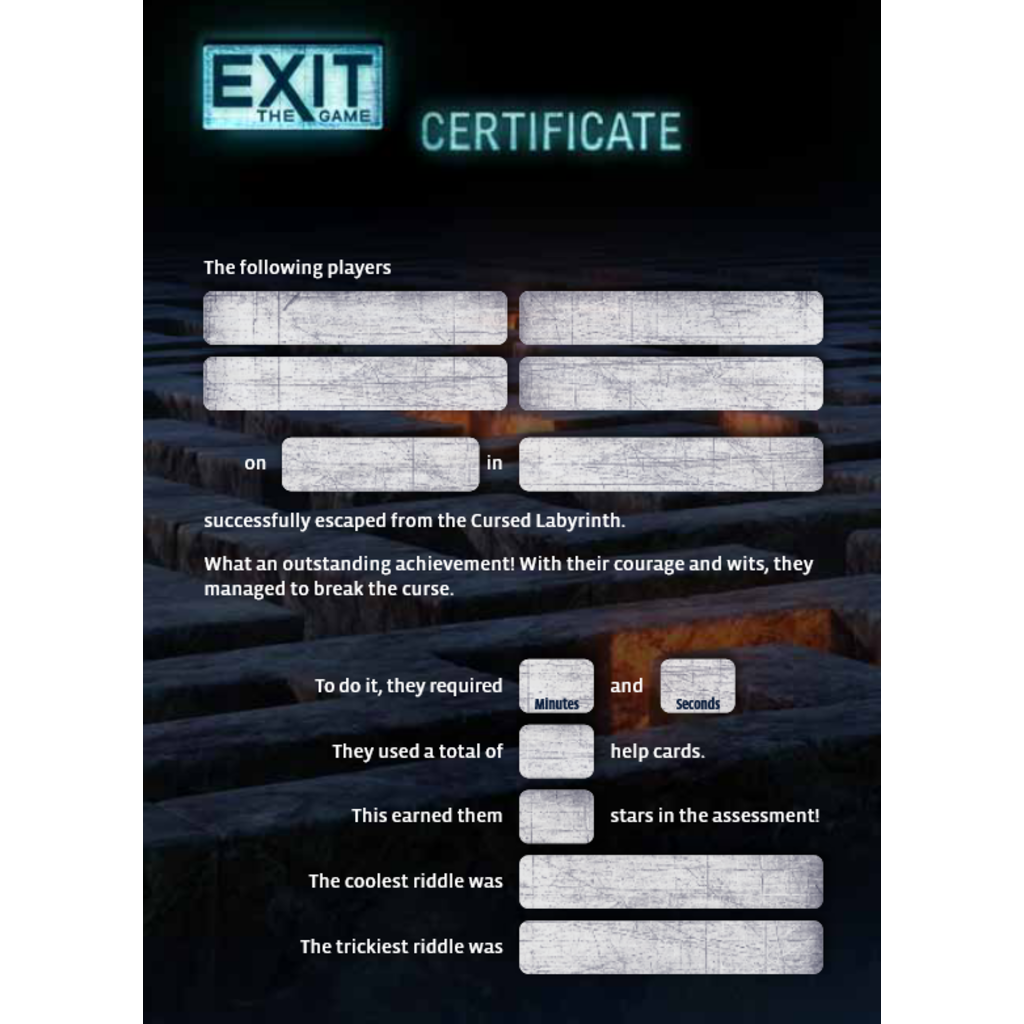 THAMES & KOSMOS EXIT: THE GAME - THE CURSED LABYRINTH