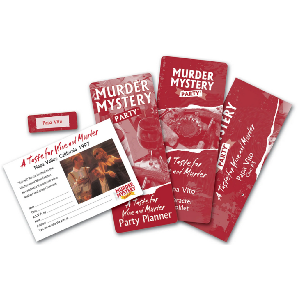 MURDER MYSTERY GAMES MURDER MYSTERY PARTY - A TASTE FOR WINE AND MURDER