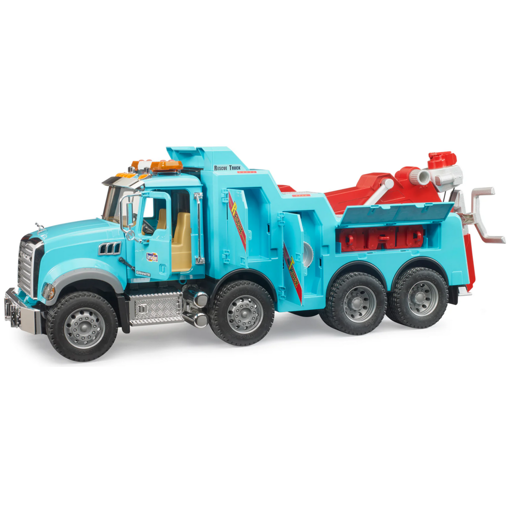 BRUDER TOYS AMERICA MACK GRANITE HEAVY TOW TRUCK WITH L&S