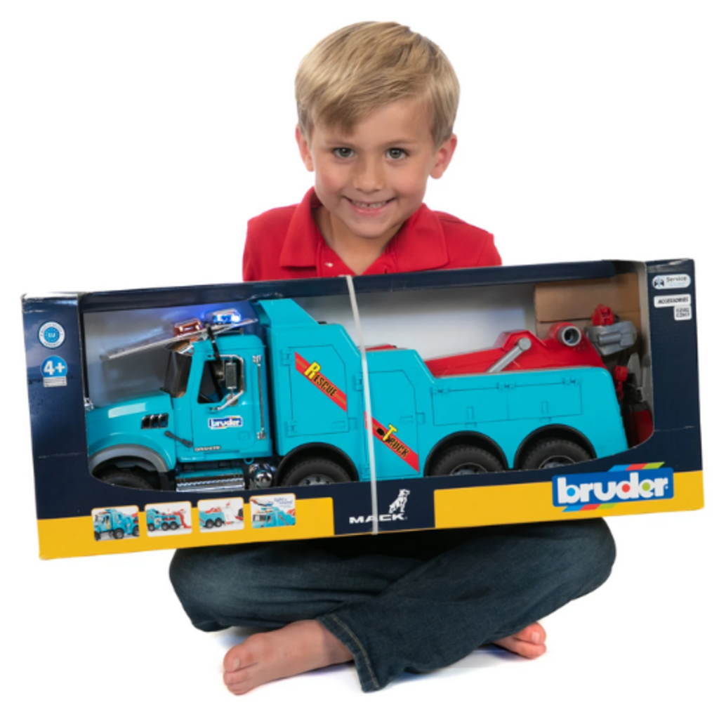 BRUDER TOYS AMERICA MACK GRANITE HEAVY TOW TRUCK WITH L&S