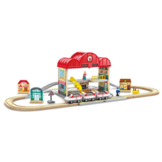 HAPE PORTABLE TRAIN STATION SET