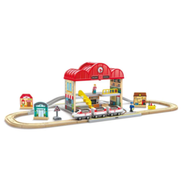 HAPE PORTABLE TRAIN STATION SET