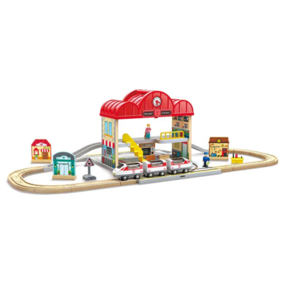 HAPE PORTABLE TRAIN STATION SET