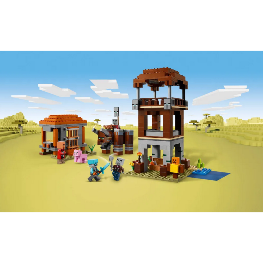 LEGO THE PILLAGER OUTPOST AND RAVAGER