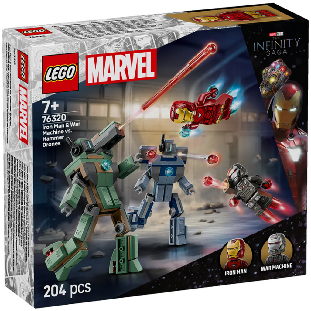 LEGO IRON MAN & WAR MACHINE VS. HAMMER DRONES