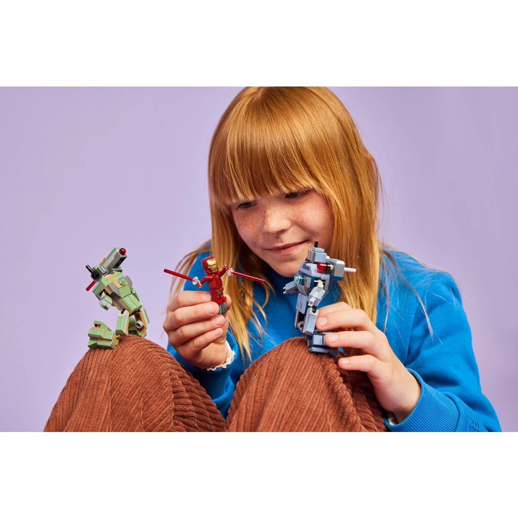 LEGO IRON MAN & WAR MACHINE VS. HAMMER DRONES