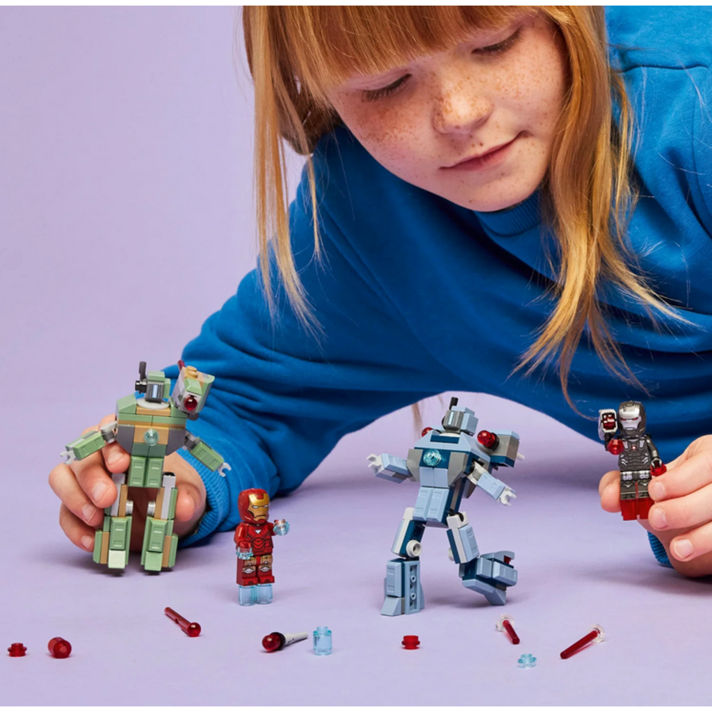 LEGO IRON MAN & WAR MACHINE VS. HAMMER DRONES