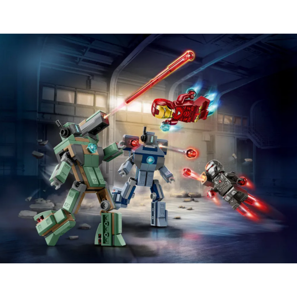 LEGO IRON MAN & WAR MACHINE VS. HAMMER DRONES
