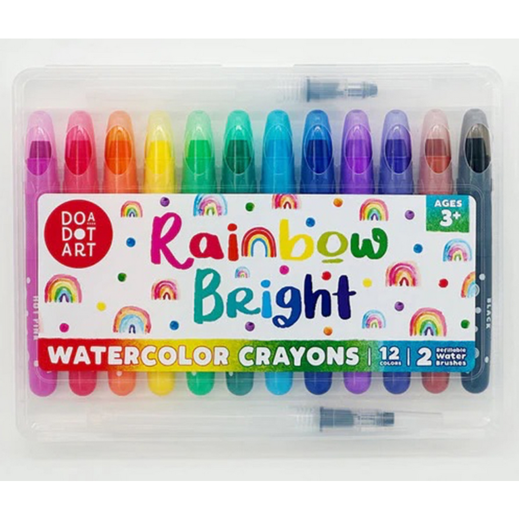 DO A DOT ART! RAINBOW BRIGHT WATERCOLOR CRAYONS