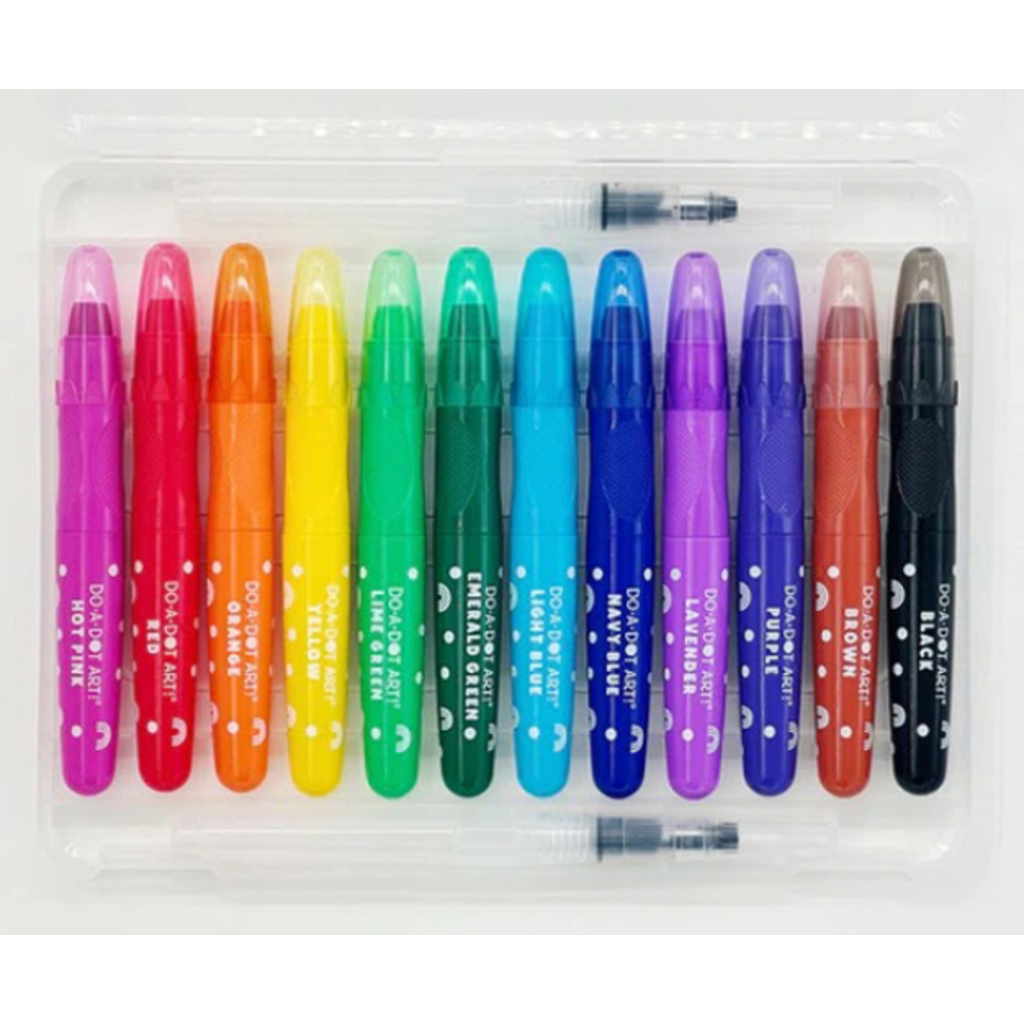DO A DOT ART! RAINBOW BRIGHT WATERCOLOR CRAYONS